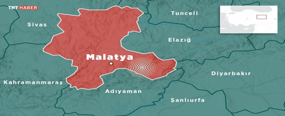 Malatya’da, 4,4 ve 3,9 büyüklüğünde iki deprem