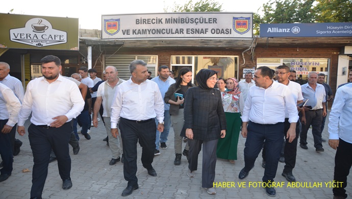 MİLLETVEKİLİ CEVAHİR ASUMAN YAZMACI `DAN BİRECİK MİNİBÜSÇİLER VE KAMYONCULAR ODASI BAŞKANI MUHYETTİN BEGİT`E ZİYARET
